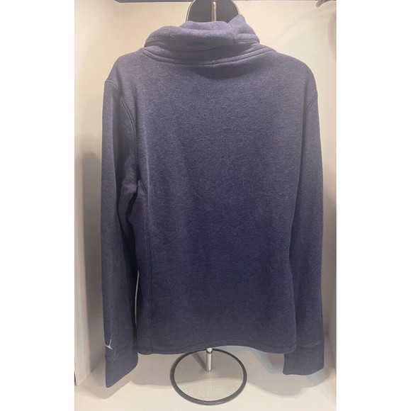 Puma Women's Sweater XL Active Cover Up Purple Turtleneck Pullover Thumb Holes - Picture 2 of 6